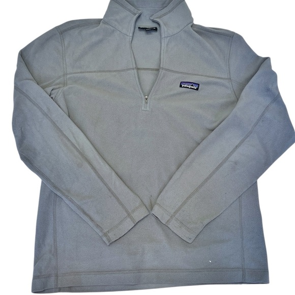 Patagonia Men's Micro D Quarter Zip Pullover Sweater in Grey Medium - Picture 1 of 12